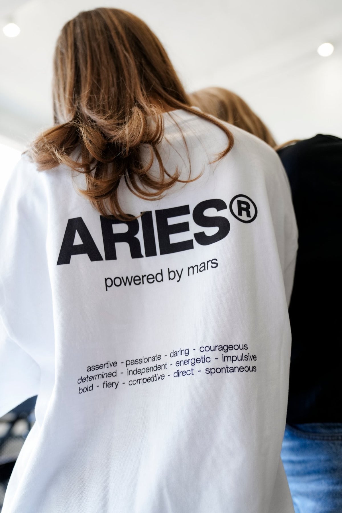 aries back print in white