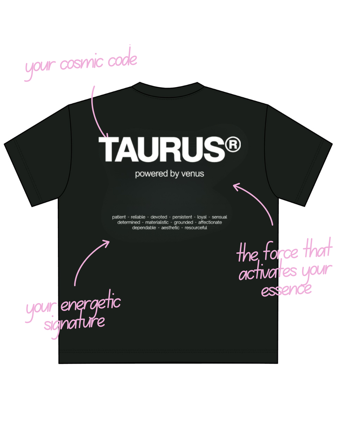 Taurus black t-shirt, back