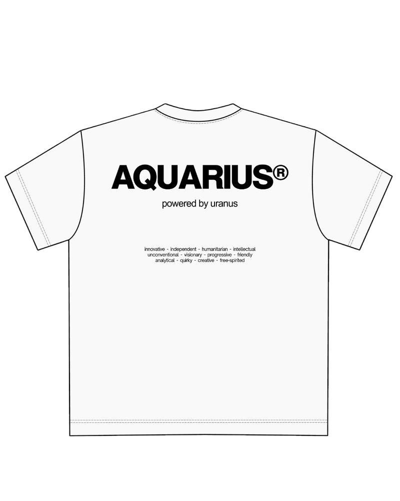 aquarius signature t-shirt, back print