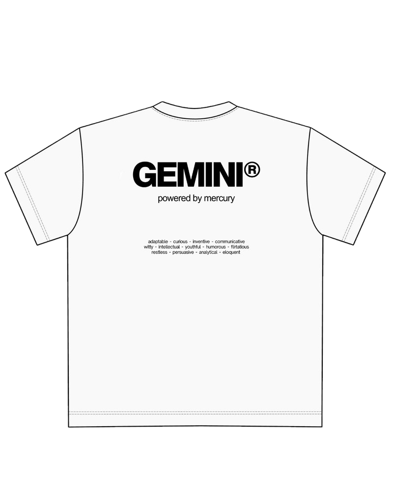gemini signature t-shirt, back print