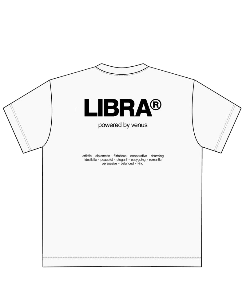 libra signature t-shirt, back print