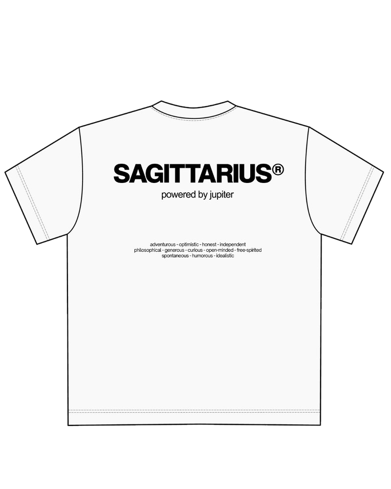 sagittarius signature t-shirt, back print